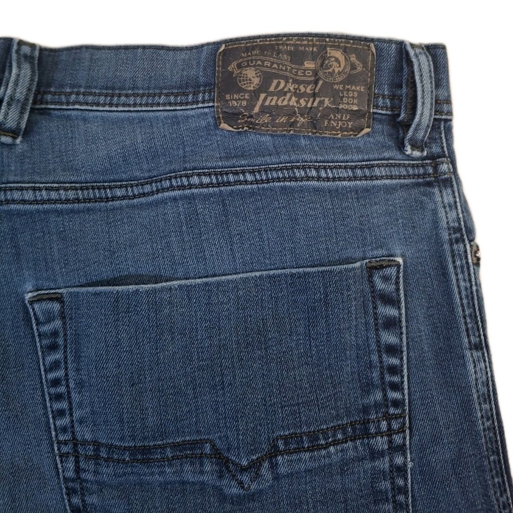 Diesel Tepphar Jeans Men's 36x30 Blue Denim Slim-Carrot 081AL Stretch Distressed - Picture 6 of 11